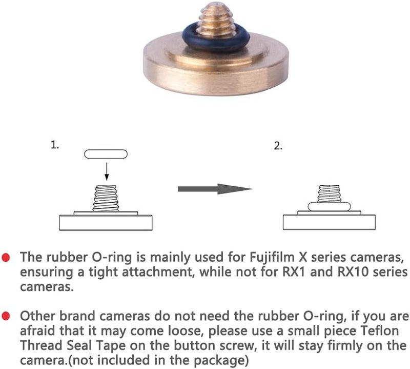 VKO Golden Metal Soft Shutter Release Button,Delicate Camera Shutter Button 11mm Concave Surface(2 Pack) - Image 4